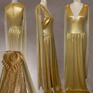 golden goddess gown / dress (NEW)